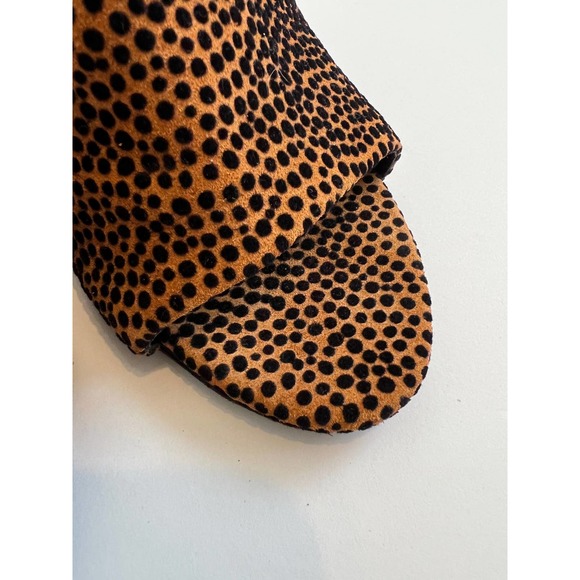 Alexander Wang Brown/Black Animal Print Suede Avery Block Heel Mules Size 38 - Picture 12 of 12